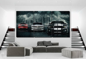 Muscle Cars Canvas 3/5pcs FREE Shipping Worldwide!! - Sports Car Enthusiasts