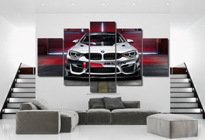 BMW M4 GT4 Canvas 3/5pcs FREE Shipping Worldwide!! - Sports Car Enthusiasts