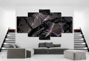 BMW M5 Engine Canvas 3/5pcs FREE Shipping Worldwide!! - Sports Car Enthusiasts