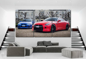 Nissan GT-R Canvas 3/5pcs FREE Shipping Worldwide!! - Sports Car Enthusiasts