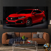 Laden Sie das Bild in den Galerie-Viewer, Honda Civic Type R Canvas FREE Shipping Worldwide!! - Sports Car Enthusiasts