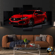 Charger l&#39;image dans la galerie, Honda Civic Type R Canvas FREE Shipping Worldwide!! - Sports Car Enthusiasts