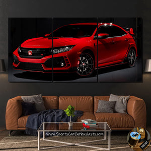 Honda Civic Type R Canvas FREE Shipping Worldwide!! - Sports Car Enthusiasts