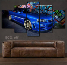 Load image into Gallery viewer, Nissan GT-R R34 Canvas 3/5pcs FREE Shipping Worldwide!! - Sports Car Enthusiasts