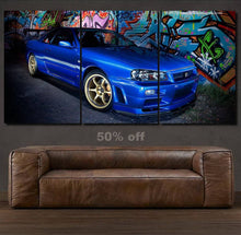 Load image into Gallery viewer, Nissan GT-R R34 Canvas 3/5pcs FREE Shipping Worldwide!! - Sports Car Enthusiasts