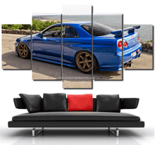 Charger l&#39;image dans la galerie, Nissan GT-R R34 Canvas 3/5pcs FREE Shipping Worldwide!! - Sports Car Enthusiasts