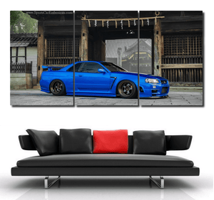 Nissan GT-R R34 Canvas 3/5pcs FREE Shipping Worldwide!! - Sports Car Enthusiasts