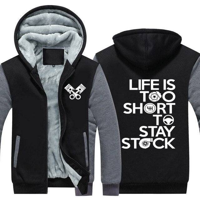 Life is too short to stay stock Top Quality Hoodie FREE Shipping Worldwide!! - Sports Car Enthusiasts