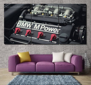 BMW E30 M3 Engine Canvas 3/5pcs FREE Shipping Worldwide!! - Sports Car Enthusiasts