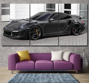 Porsche 911 Turbo Carbon Fiber Edition Canvas 3/5pcs FREE Shipping Worldwide!! - Sports Car Enthusiasts