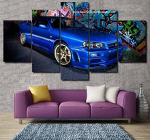 Load image into Gallery viewer, Nissan GT-R R34 Canvas 3/5pcs FREE Shipping Worldwide!! - Sports Car Enthusiasts