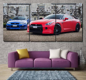 Nissan GT-R Canvas 3/5pcs FREE Shipping Worldwide!! - Sports Car Enthusiasts